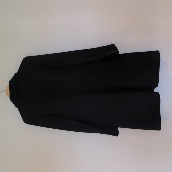 J.Crew Black Italian Wool Double Cloth Lady Day Coat Sz 2 - Picture 4 of 13